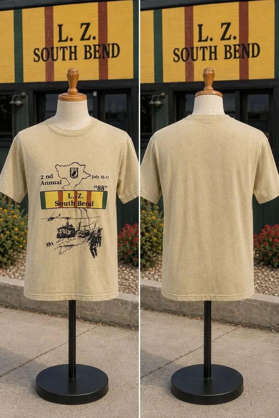 Vintage Screen Stars L.Z. South Bend 1988 POW MIA USA T-Shirt Large